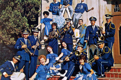 1968 - John Marshall High School cheerleaders with the band